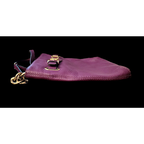 Michael Kors Hamilton Large Leather Crossbody Shoulder Bag purple - Picture 7 of 7